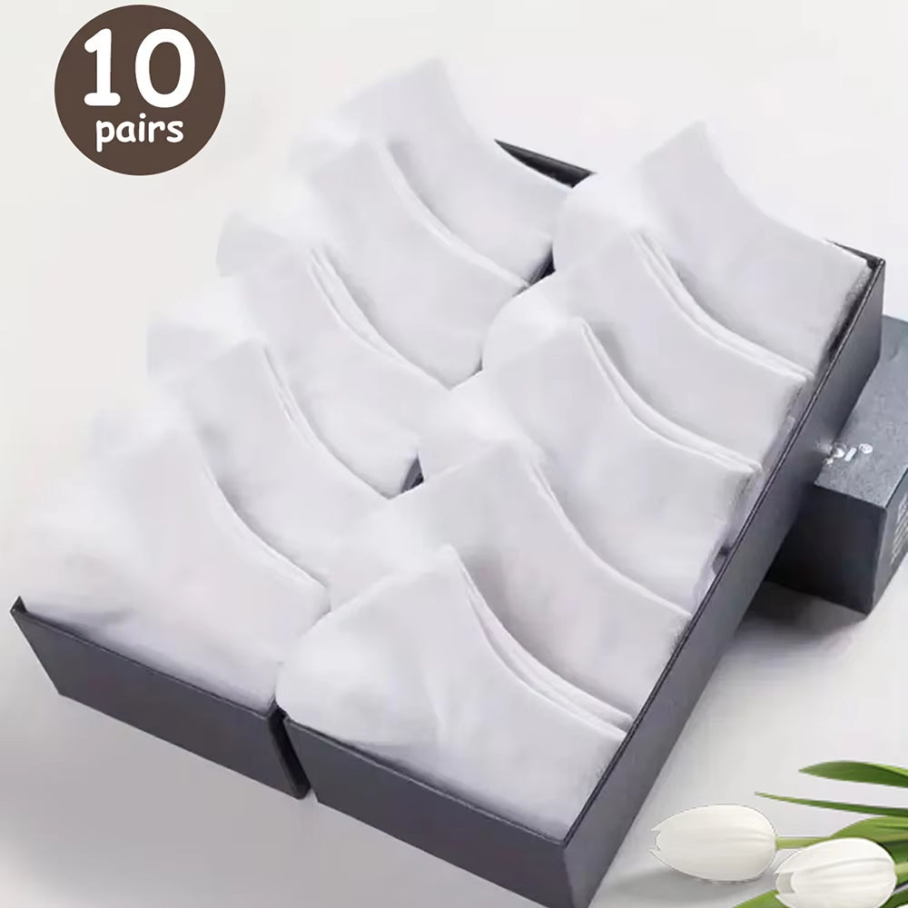 10/20/30/40/50 Pairs of Breathable Deodorant Men'S Low Cut Ankle Socks - Sweat Wicking and Comfortable Summer Wear